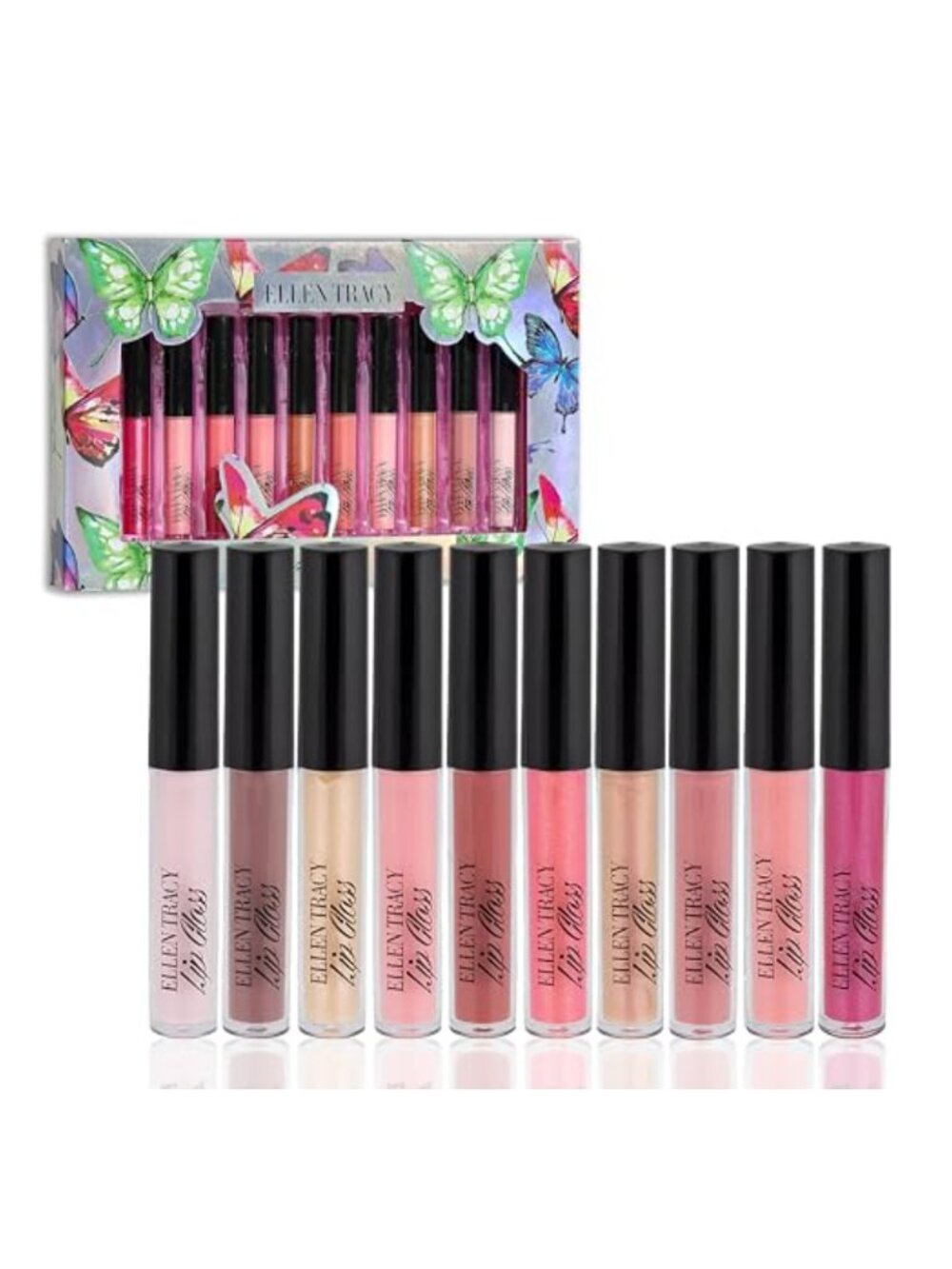 10 Pc Shimmery Lip Gloss Set Long Lasting Plumping Gloss Collection